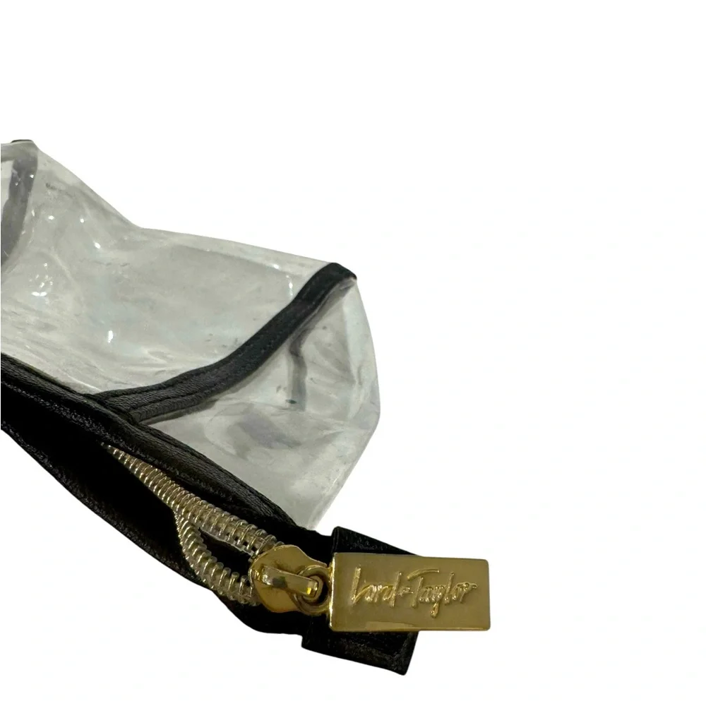 Lord & Taylor clear vinyl cosmetic bag. Gently worn.